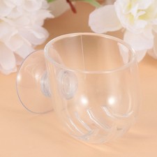 1Pc Acrylic Automatic Fish Tank Feeder Red Feeding Cup Shrimp Feeder Feeding