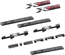 8Pc Set 2019-2023 Sierra Elevation Edition x31 Black Out Emblem Package 85160690