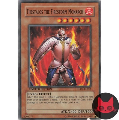 Yugioh Thestalos der Feuersturmmonarch GLD2-DE008 Limited Edition LP