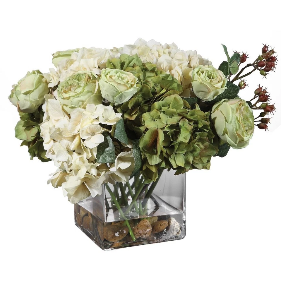 Cecily - 15 inch Hydrangea Bouquet Accessories Uttermost 60155 - Image 3 of 4