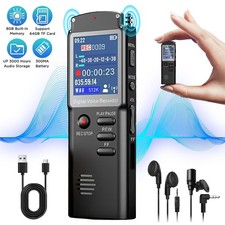 Mini Digital Voice Recorder Small Dictaphone Audio Player Lecture W MP3 USB Port