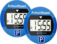 Elektronische Parkscheibe 2er Pack - KBA Zulassung, Digitale Parkuhr, Nachtmodus