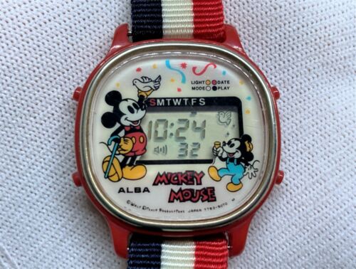 SEIKO Alba Limited Animetime MIckey Mouse Disney Game Wristwatch Watch Y753-4000 - Picture 1 of 9