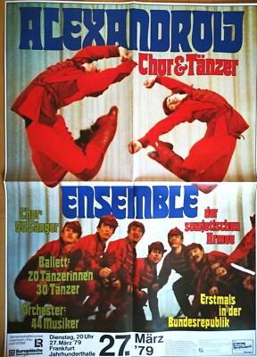 ALEXANDROW ESEMBLE 1979 FRANKFURT + orig. Concert Poster - Plakat - DIN A1 - F/U