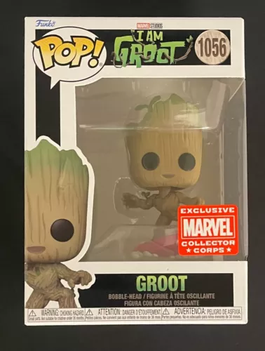 Funko Pop! I am Groot #1056 Surfing Marvel Collector Corps Exclusive New
