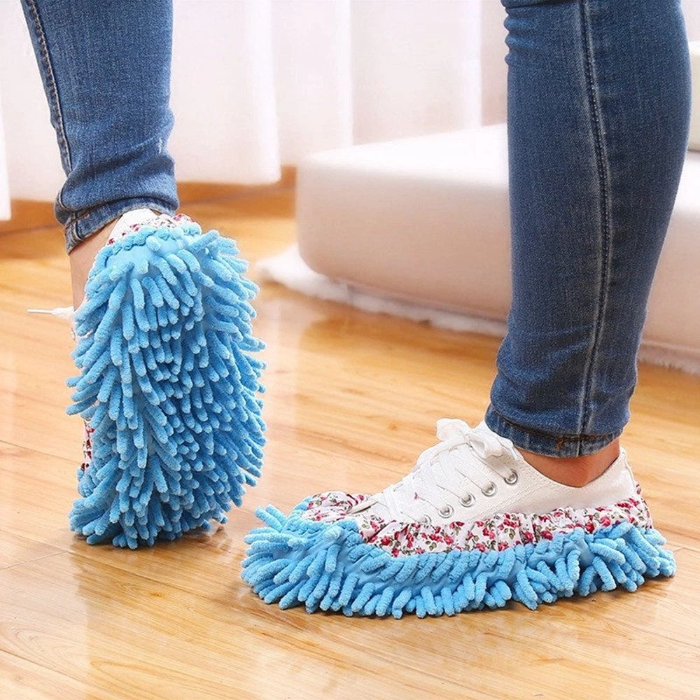 kan ikke se Personligt Krydderi Socks Dust Mop Slippers Cleaning Shoes Covers Floor Dust Cleaning Shoes  Covers | eBay