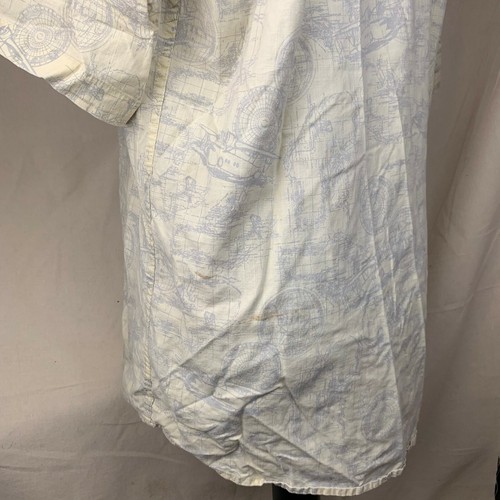 T-shirt Covington con bottoni uomo media M aerei casual bianca hawaiana - Foto 3 di 5