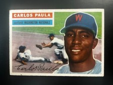 1956 Topps Washington Nationals Carlos Paula #4