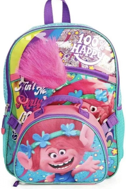 trolls backpack and lunchbox