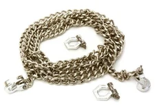 Integy Silver 1/10th Rock Crawler Realistic Drag Chain & Tow Hooks w/Bow Shackle