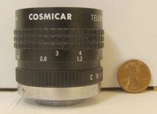 COSMICAR TV LENS 25mm 1:1.4 .. JAPAN