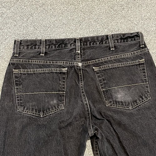 Pantalones de mezclilla vintage descoloridos Glory para hombre talla 36x31 negros calce relajado pierna recta - Imagen 10 de 10
