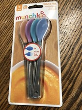 Munchkin 4pk White Hot Baby Spoons  Heat-Sensitive  BPA Free NEW.  