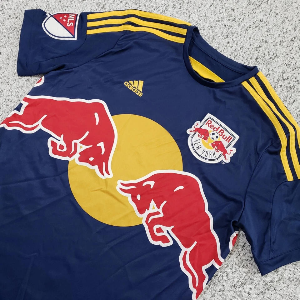 Camiseta Adidas New York Red Bulls Juvenil Grande Azul Fútbol MLS  Foto 3 de 4