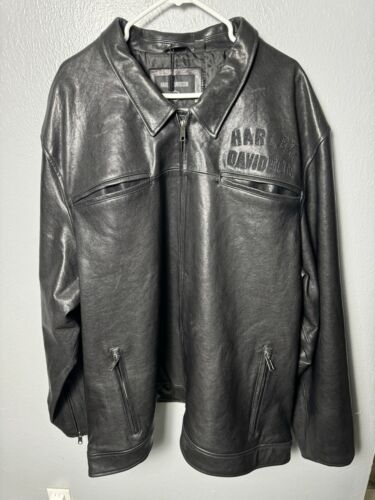 Harley-Davidson Genuine Leather Motorcycle Jacket 97033 Soft 5X Men *BRAND NEW*