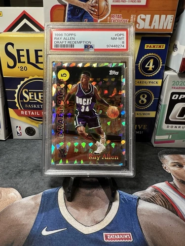 1996 Topps Draft Redemption Ray Allen PSA 8 RC Undergraded #DP5 Bucks Celtics