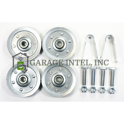 Extension Spring 3'' Pulley Kit Garage Door Sheave Hardware Included