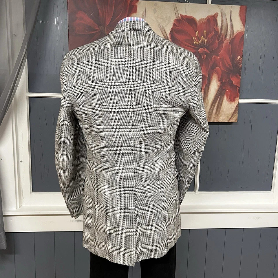 Abrigo Blazer Chaqueta Deportivo de Lana de Seda Nordstrom De Colección Para Hombres 43 Extra Largo A Cuadros Foto 3 de 4
