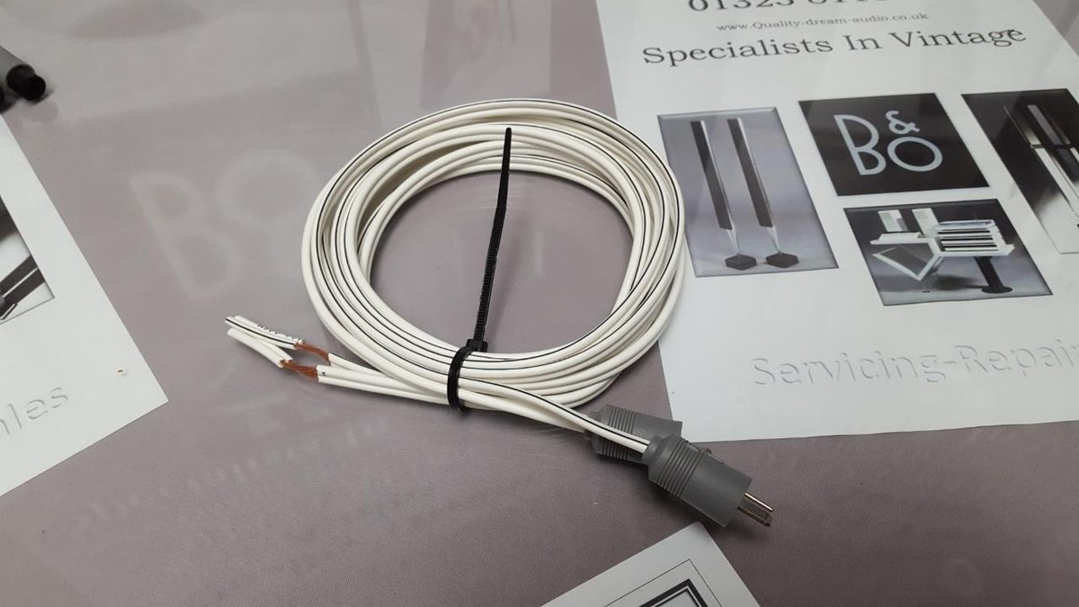 B&O Bang & Olufsen Interconnecting Speaker Cables Male 2 PIN Blade Connector - Foto 10