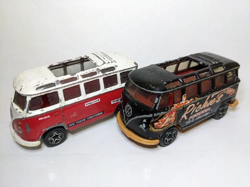 Vintage 1998 Matchbox Volkswagen Van Robots Transporter Lot Of 2 Richie's
