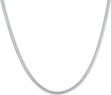 2mm Men Woman 925 Silver Plated Round Snake Chain Necklace 16-24''