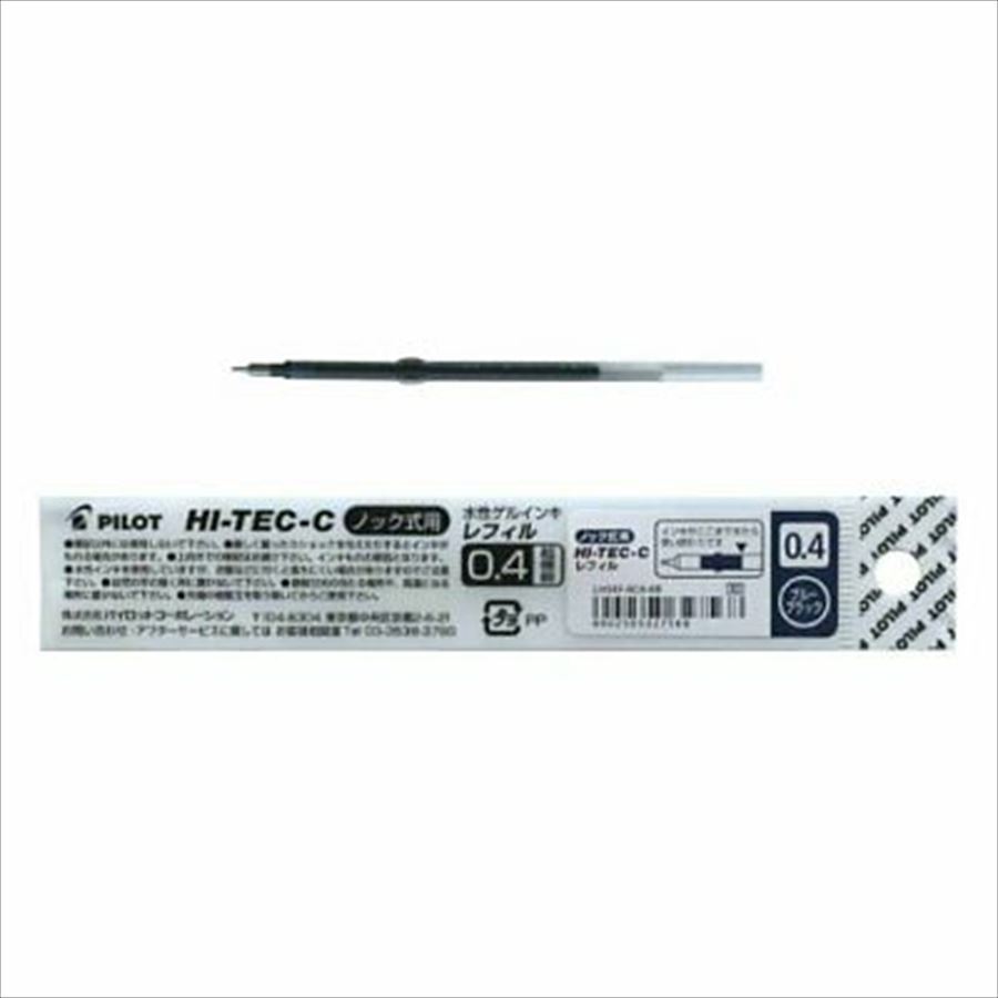 Pilot Hi-tec-c Slim Knock Ballpoint Pen Refill 0.4mm Blue Black Ink Lhsrfc4