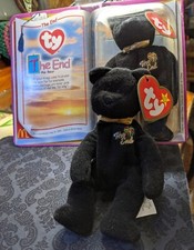 TY Teenie Beanie Babies 2000 THE END Bear McDonald's Sealed Black Bear Collector