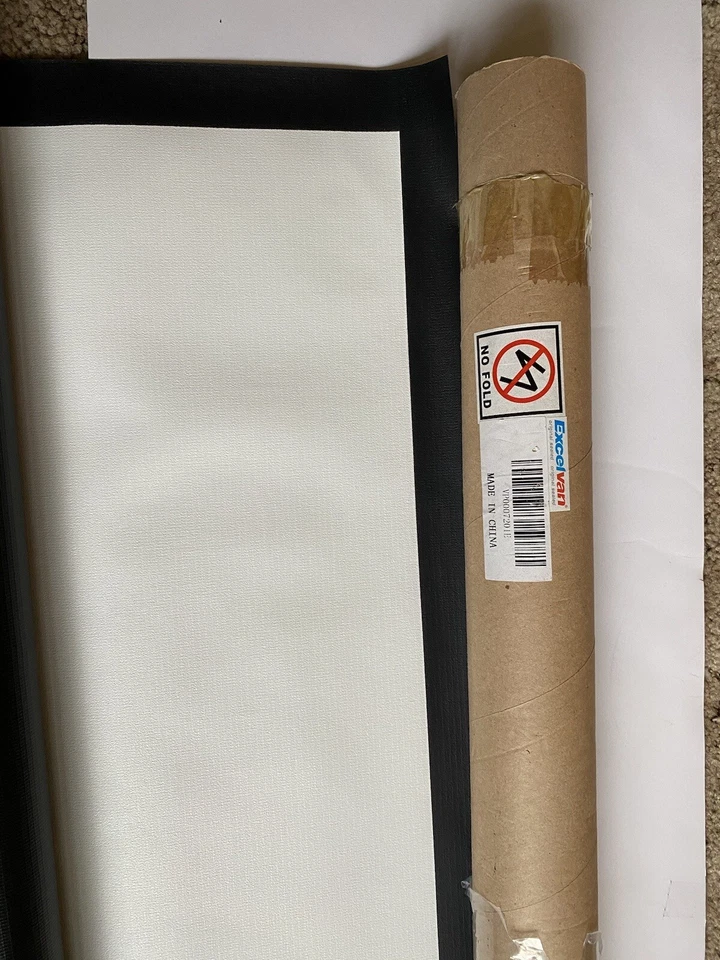 Складной настенный проекционный экран для проектора Excelvan HD16:9 размер 67 x 50 дюймов - Изображение 3 из 4