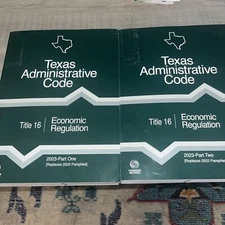 Texas Administrative Code Economic Regulation 2023