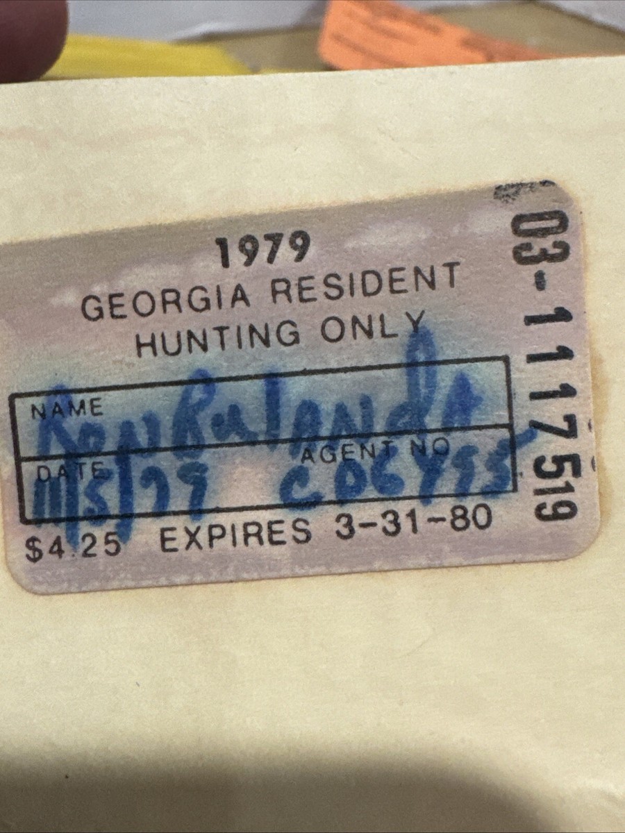 Vintage Case Hunting License Lot PA GA 1978 1979 1980 Big Vintage Case Hunting License Lot PA GA 1978 1979 1980 Big