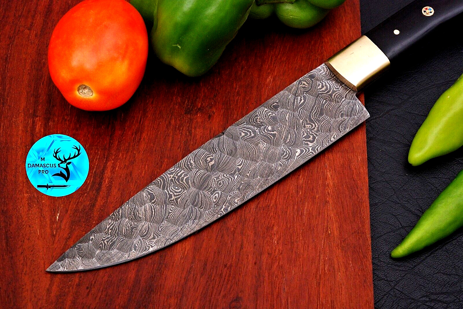 Damascus Chef Knife Custom HandMade | Hand Forged Blade | Resin Handle 956