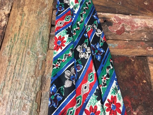 Fabulous Vitaliano Luiselli Floral Pattern Tie Made Australia Unisex - Picture 9 of 10