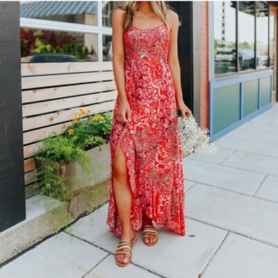 Free People Floral Maxi Dress, size XS | eBay