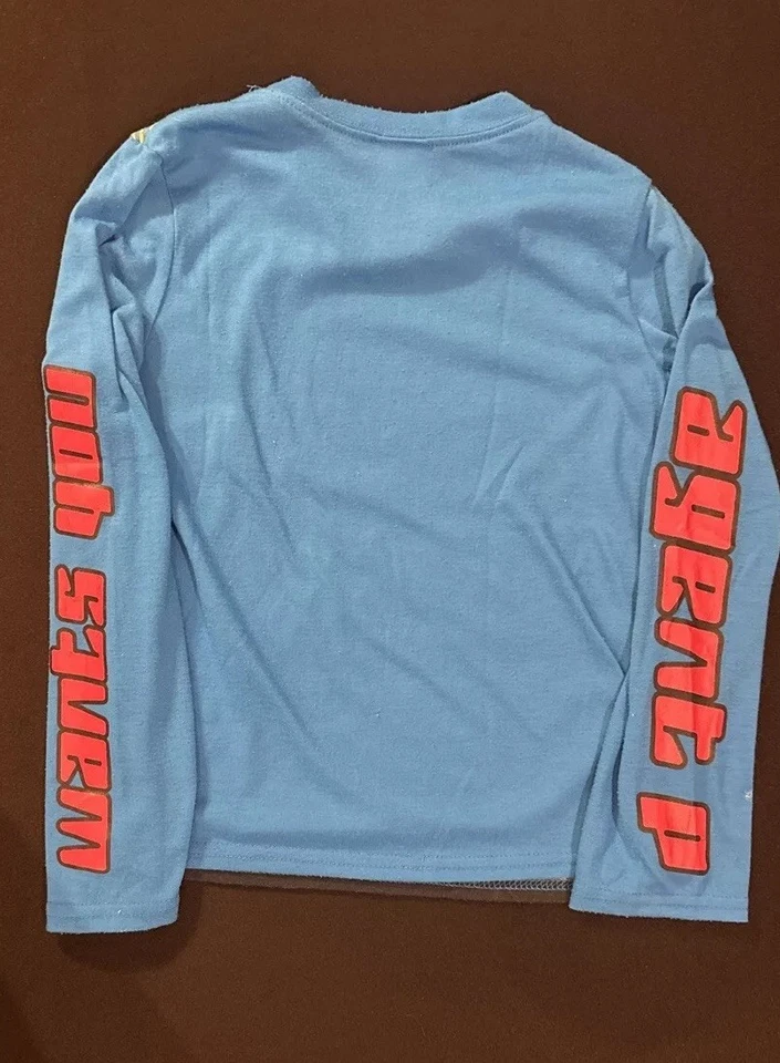 Camiseta Vintage Disney Phineas And Ferb Niños Manga Media Larga Azul Foto 2 de 4