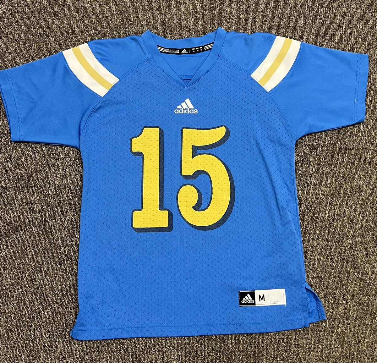 UCLA Bruins #15 Adidas Blue NCAA Team Football Jersey Youth M