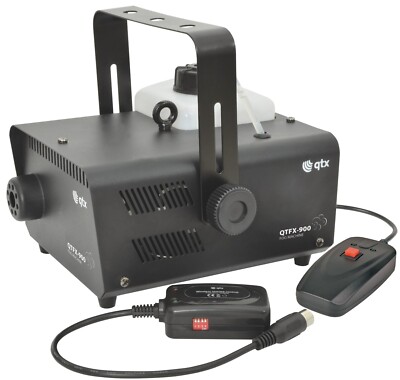 QTX QTFX-900 900W DJ Rauchmaschine Nebel Fogger mit kabelgebundener & kabelloser Fernbedienung Party