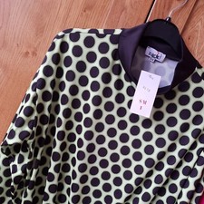 Green Spotty Dots Mini Bodycon Dress By John Zack M Punk Goth Rock BNWT