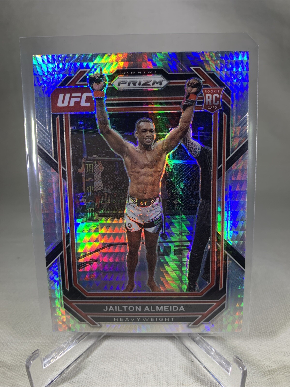 2023 Panini Prizm UFC Hyper Prizm Jailton Almeida #197 Rookie RC