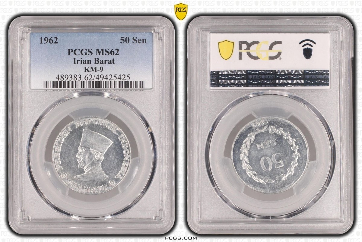 IRIAN JAYA BARAT INDONESIA UNC COIN 50 SEN 1962 YEAR KM#9 PCGS GRADING MS62  | eBay