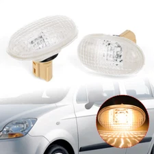 2x Front Side Marker Fender Turn Signal Light For Chevrolet Aveo Spark Daewoo