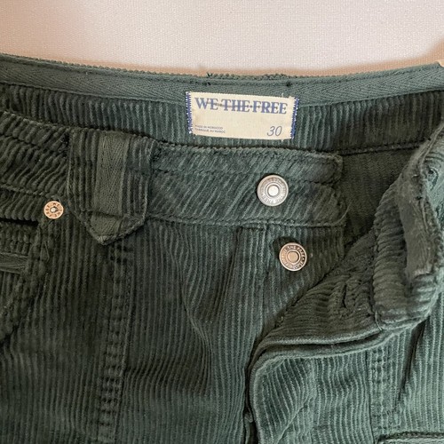 NWT New Free People London Calling Low Rise Tapered Leg Green Pants Size 30 - Picture 10 of 15