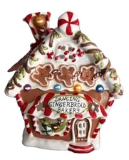 NEW Blue Sky Dancing Gingerbread Bakery Holiday Village Candle House Tea Light