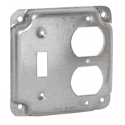 MULTIPLE 906C 4SQ 1 TOGGLE 1 DUPLEX RAISED COVER 4'' PVC