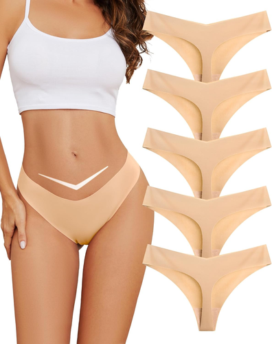 Slip Perizoma Donna Senza Cuciture, Tanga a Vita Bassa Mutande Brasiliana,Invisi - Foto 12 di 12