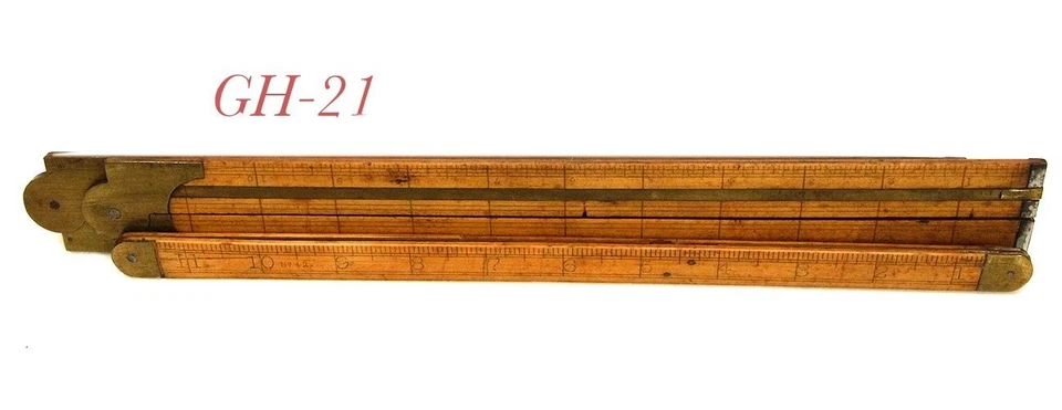 как найдено самшит латунь ЛИНЕЙКА ПРАВИЛА STANLEY доска масштаб скос 22 42 и стальной наконечник - Изображение 2 из 4