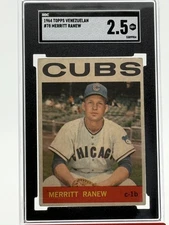 1964 Topps Venezuela Merritt Ranew #78 Chicago Cubs SGC 2.5