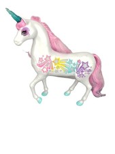 Barbie Dreamtopia Brush n Sparkle Unicorn White With Pink Mane Magical Lights