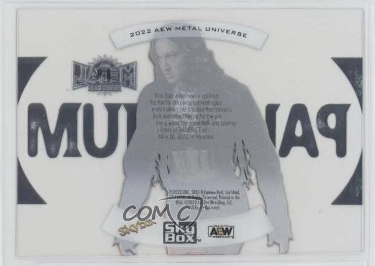 2022 Skybox Metal Universe AEW All Elite Wrestling Palladium Kris Statlander - Image 2 of 2