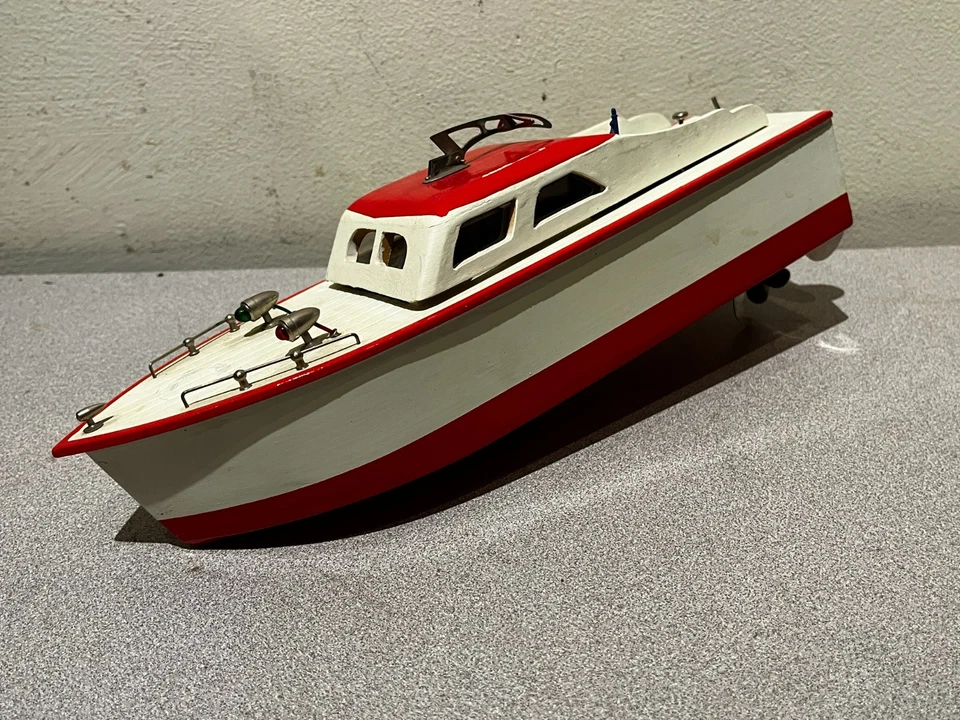 ВИНТАЖНАЯ ДЕРЕВЯННАЯ МАСШТАБНАЯ МОДЕЛЬ Моторизованная ЛОДКА СДЕЛАНО В ЯПОНИИ в коробке редкая! - Изображение 2 из 4