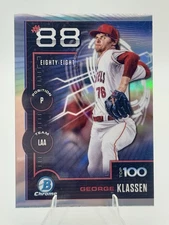George Klassen 2025 Bowman Chrome Top 100 Refractor Los Angeles Angels #BTP-88